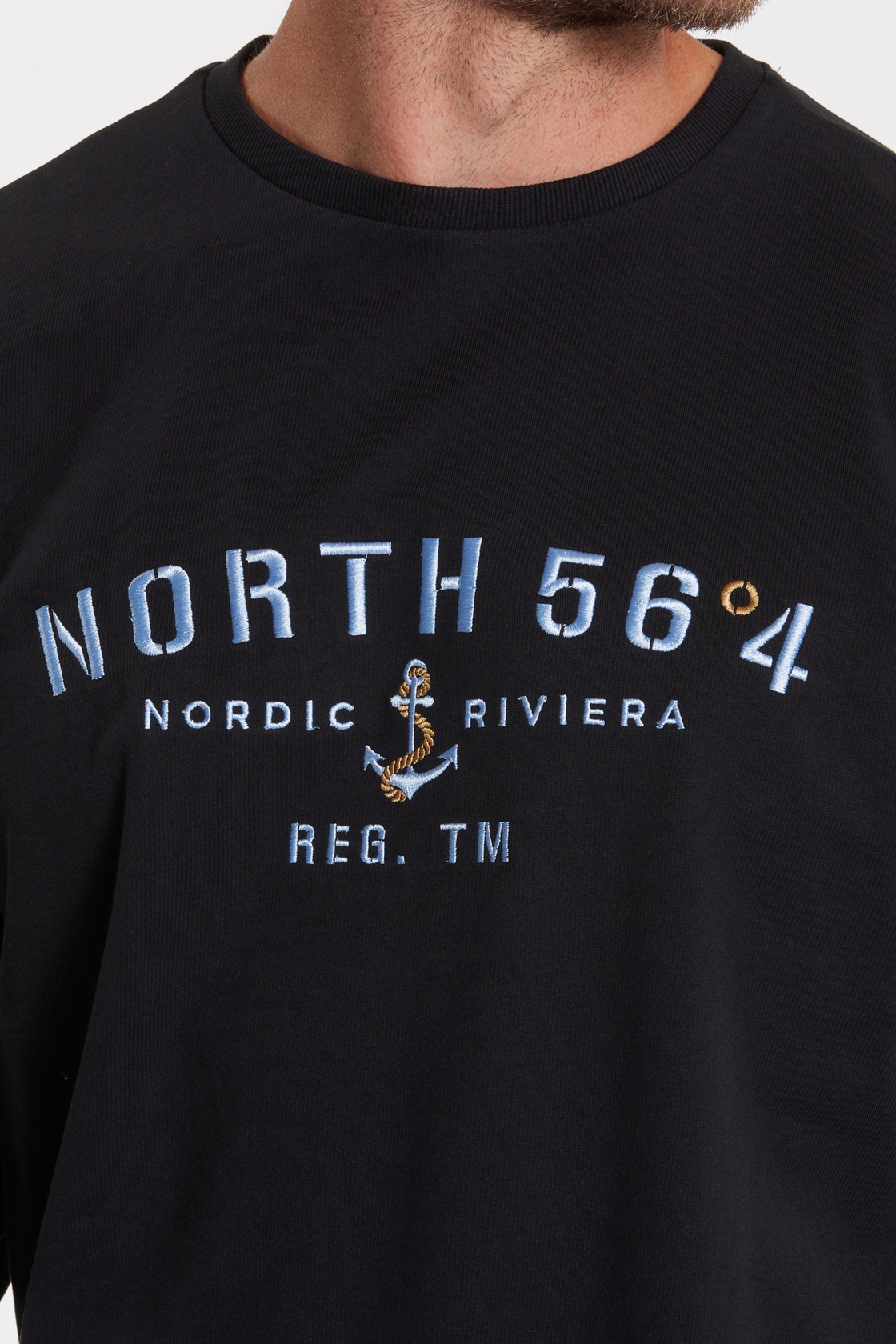 North 56°4 Black Cotton Logo Sweatshirt