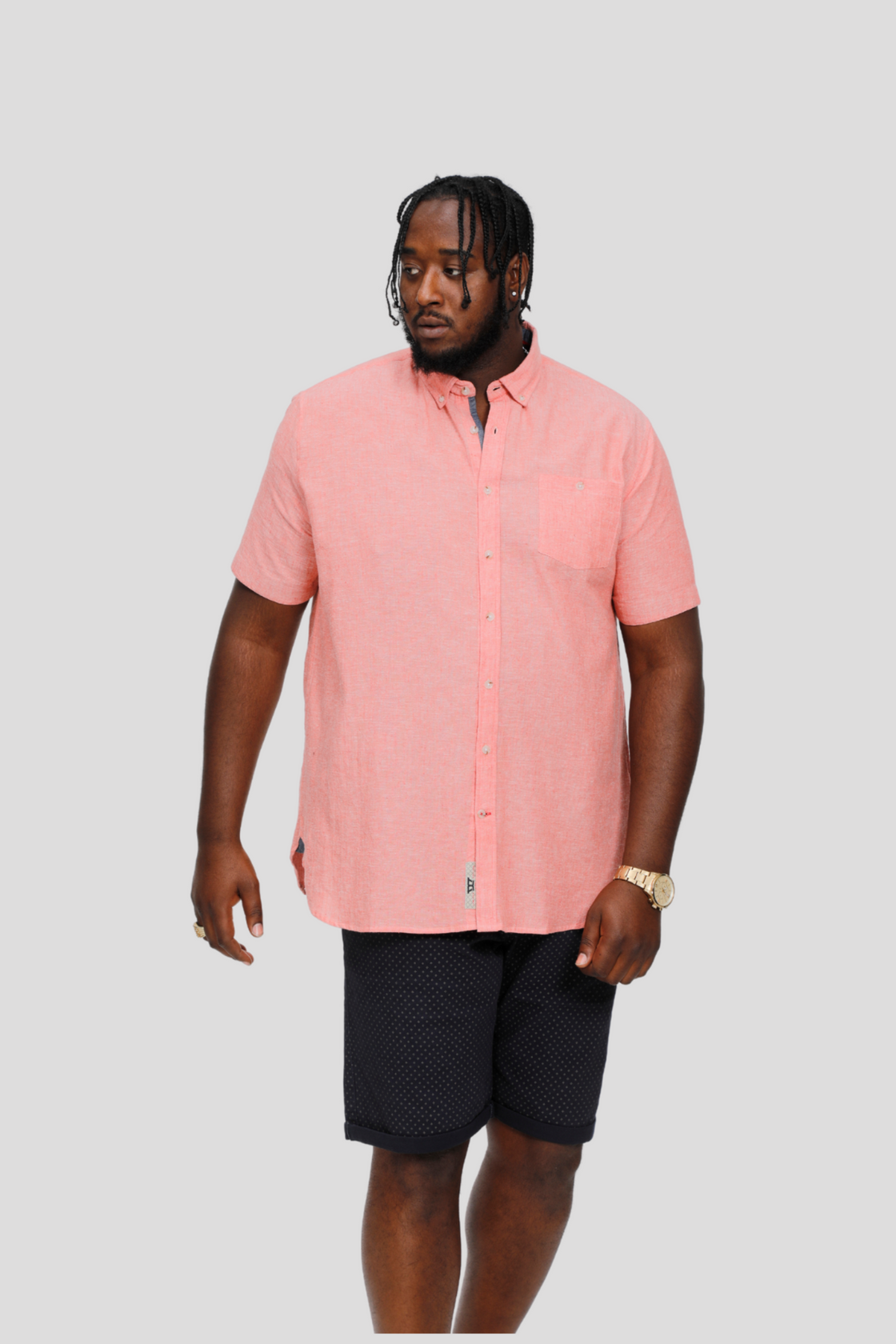 Duke Peach Linen Shirt