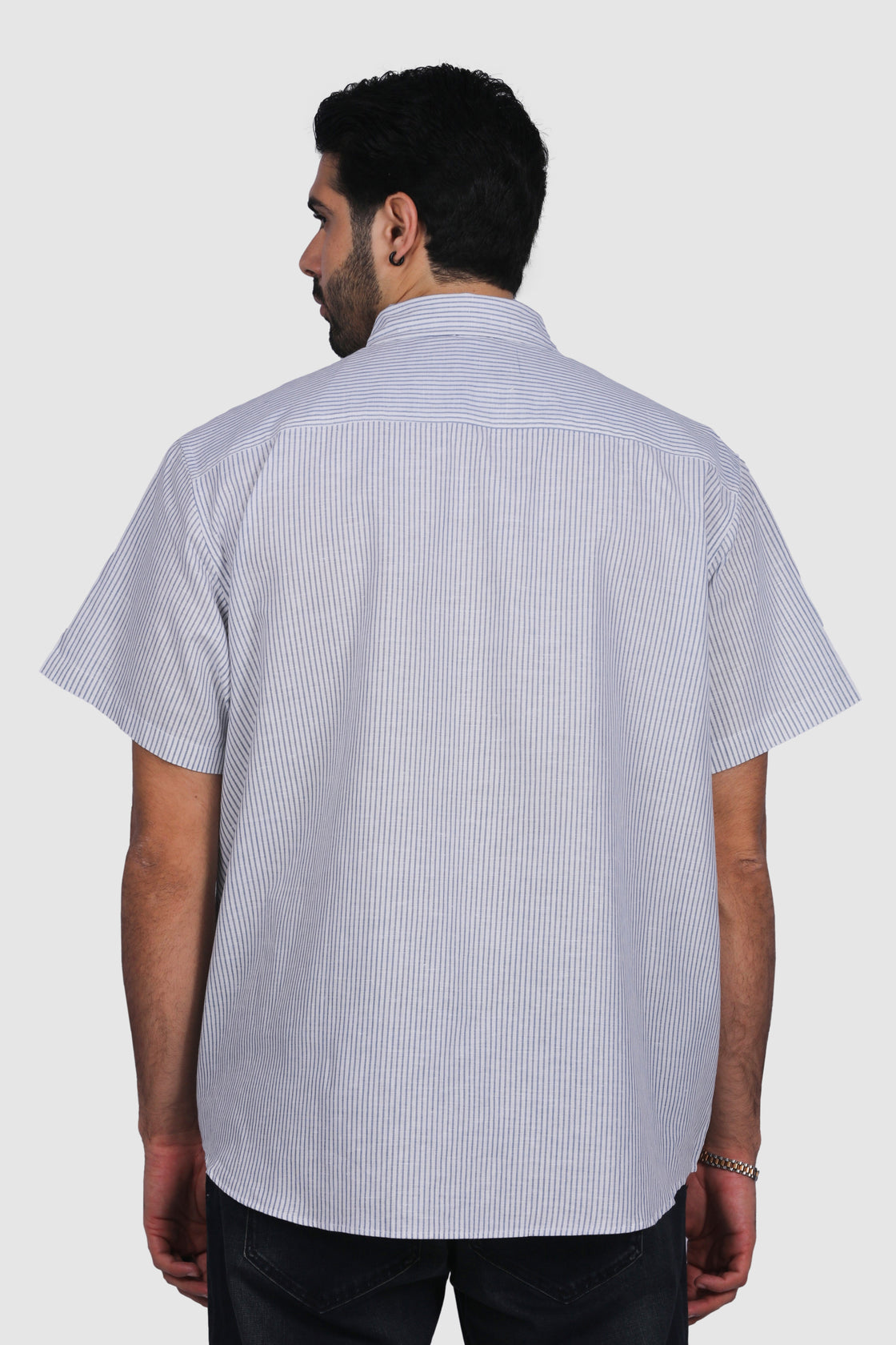 North 56°Denim Striped Linen Shirt