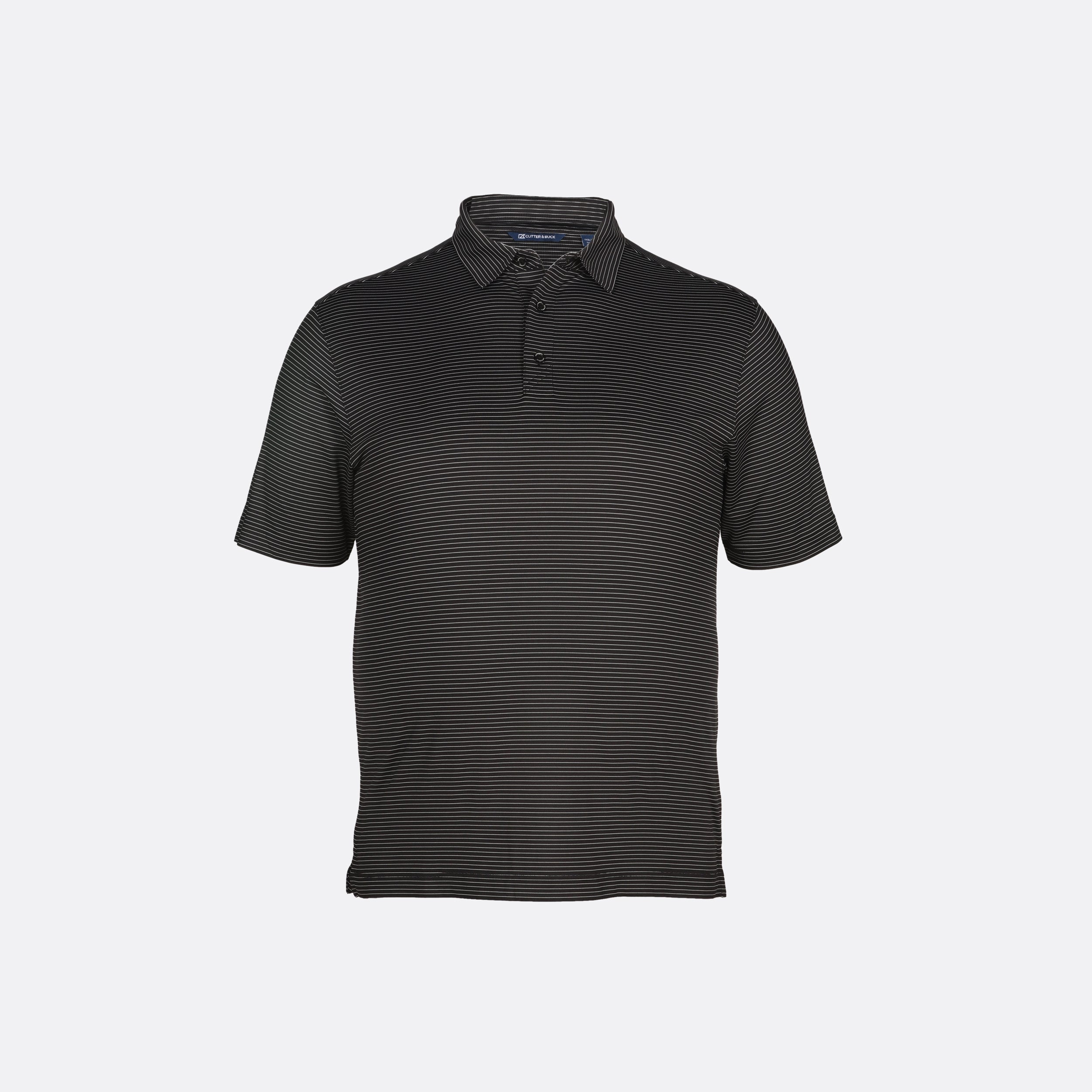 San Francisco Giants Cutter & Buck Forge Pencil Stripe Stretch Polo - Black