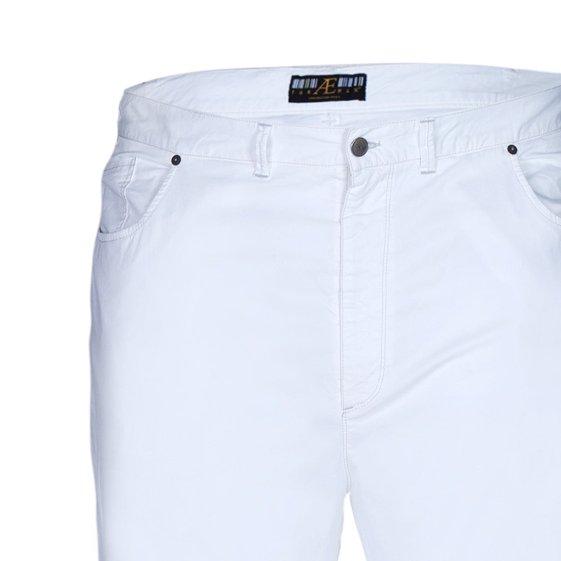 AE Z KIRS Straight Leg Cotton Pants White Closeup
