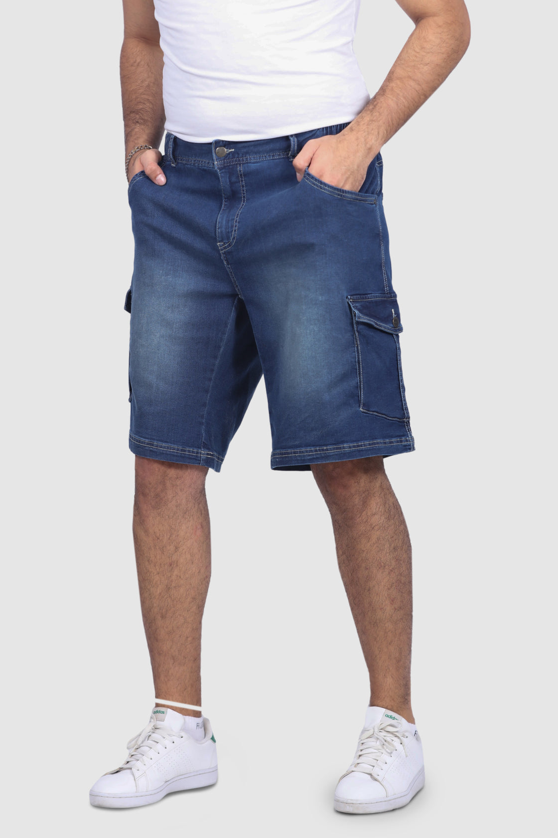 Denim Shorts With Belt | Eloquii