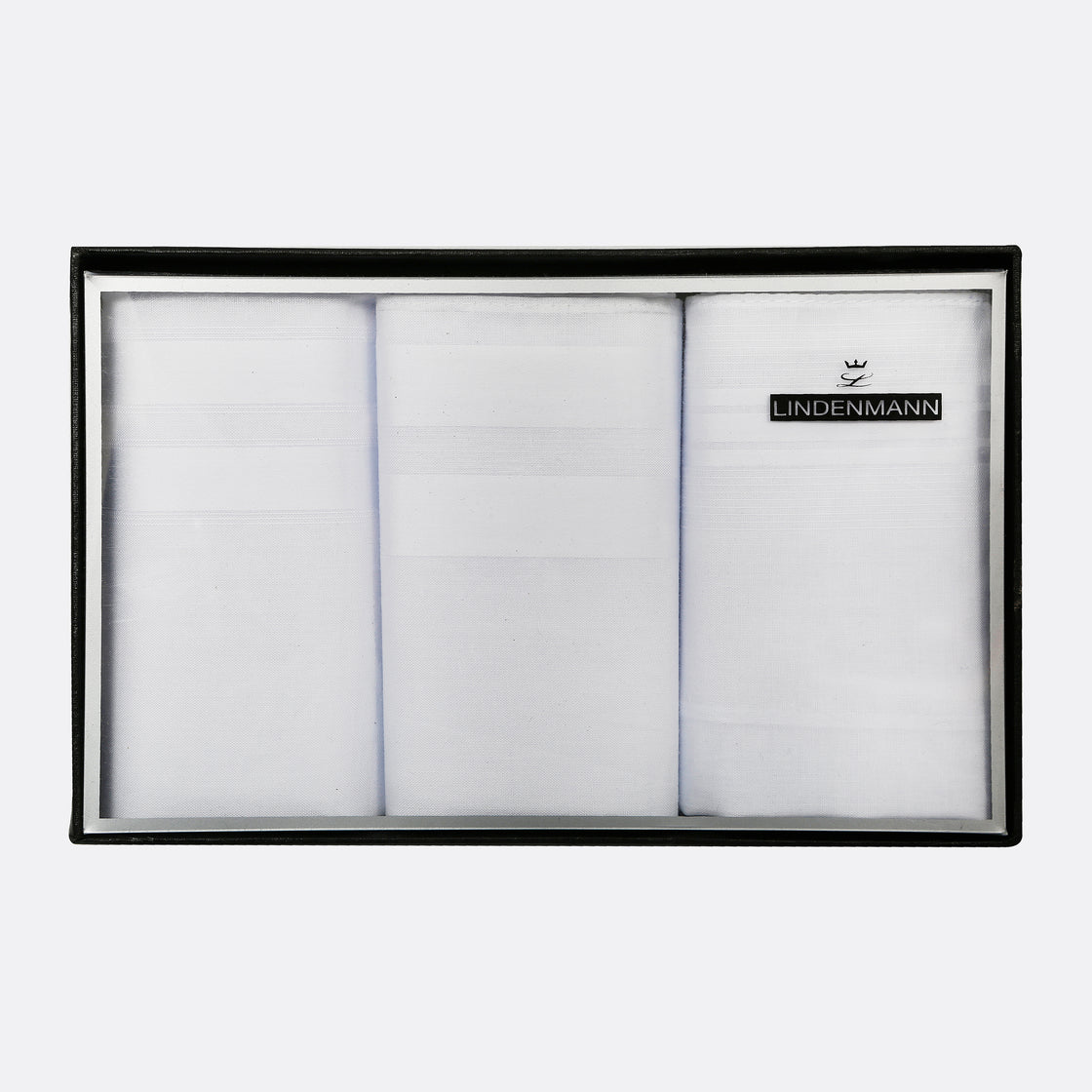 Lindenmann White Cotton Handkerchiefs - Set of 3