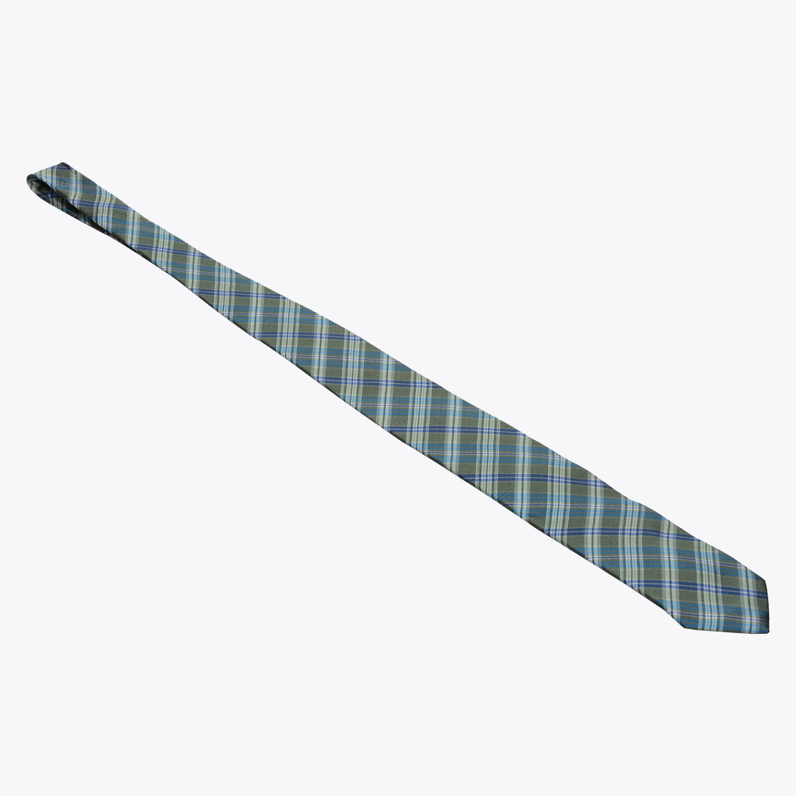 XMI Platinum Plaid Checkered Pattern Tie
