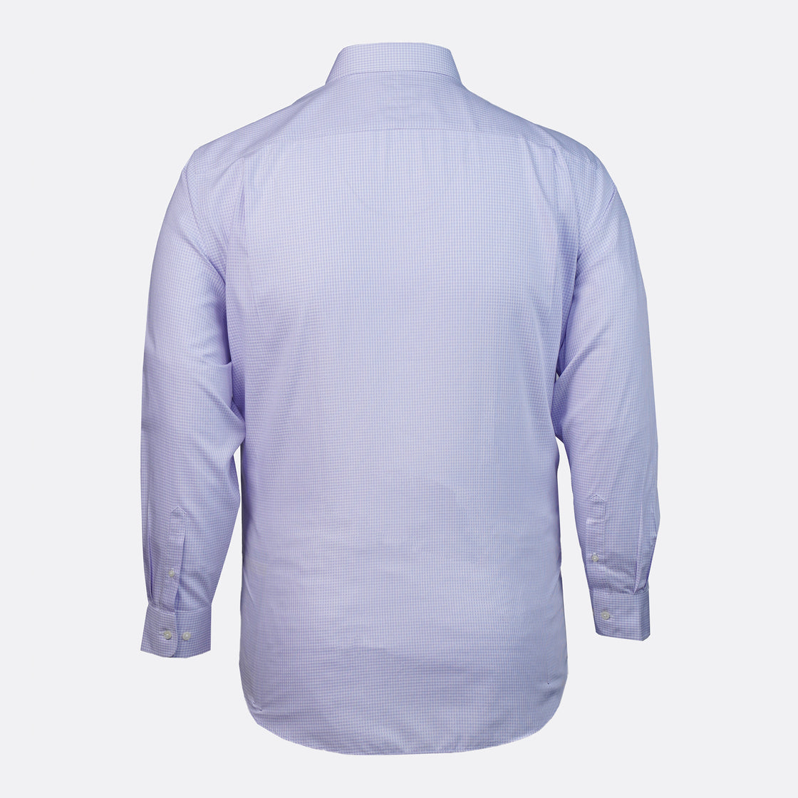 Purple Small Checkered Pattern Enro Cotton Shirt